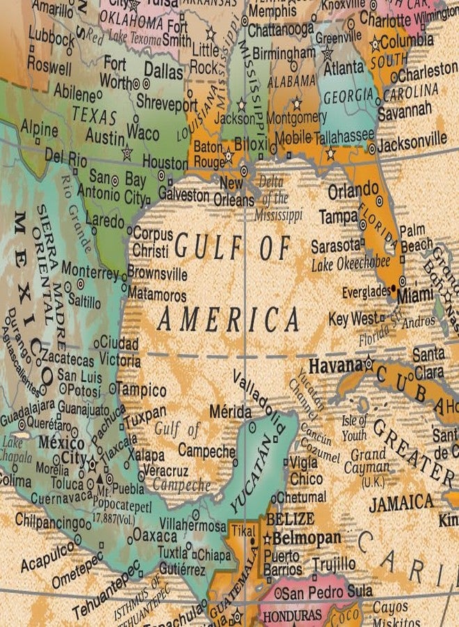 Replogle Gulf of America- Replogle World Classic Globe, 12" Desktop World Globe For Home or Office Desk Decor, Raised Relief, Up-to-date Cartography, Made in the USA, Antique - Image 2